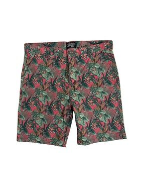 Aussie Bum Tropical Print Shorts in Coral Green